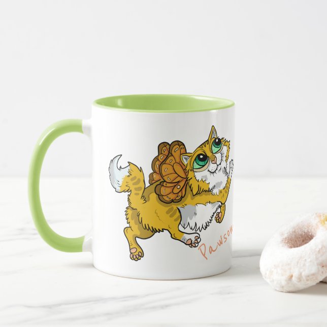 Caneca Pawsome Gato Fada! (Com Donut)
