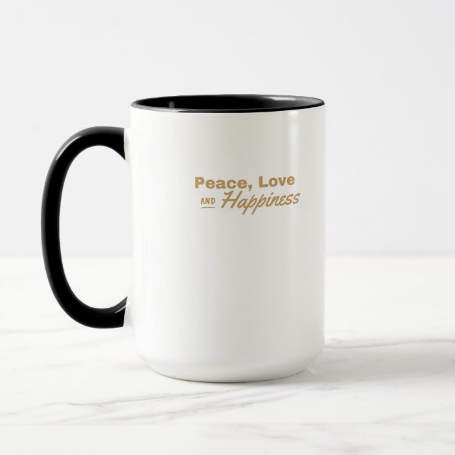 Caneca Paz, amor e felicidade (Esquerda)