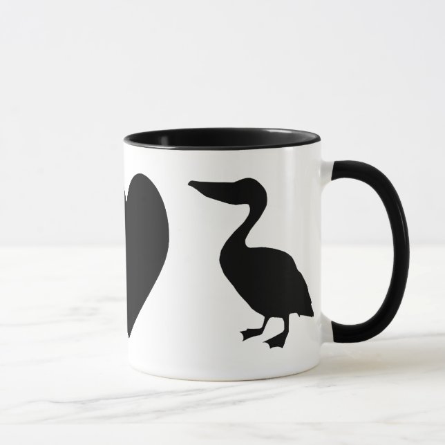 Caneca Paz, Amor e Pelicanos Mug (Direita)