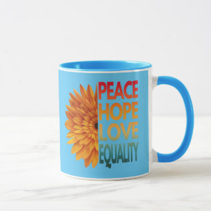 CANECA PAZ AMOR IGUALDADE DE ESPERANÇA