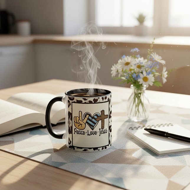 Caneca Paz amor Jesus (Criador carregado)