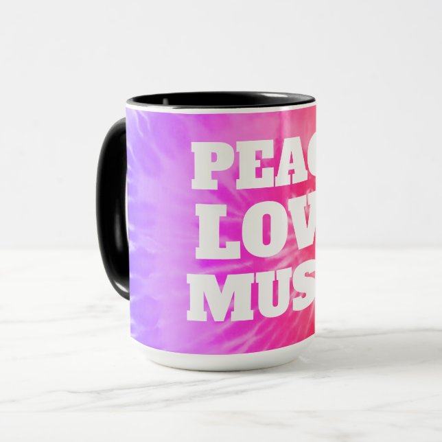 Caneca Paz Amor Música (Frente Esquerda)