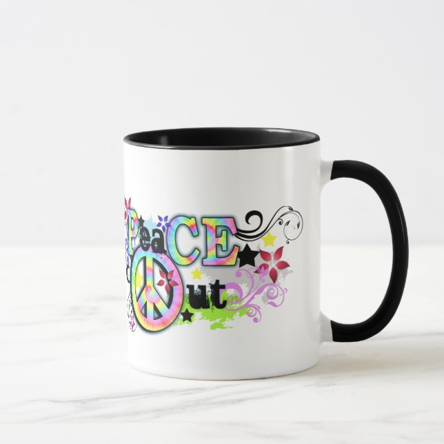 Caneca Paz anca e Groovy PARA FORA (Direita)