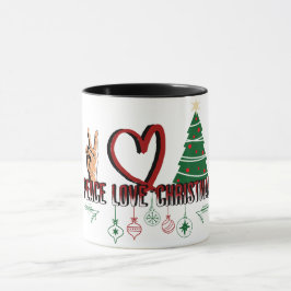 Caneca Paz e Amor Natal