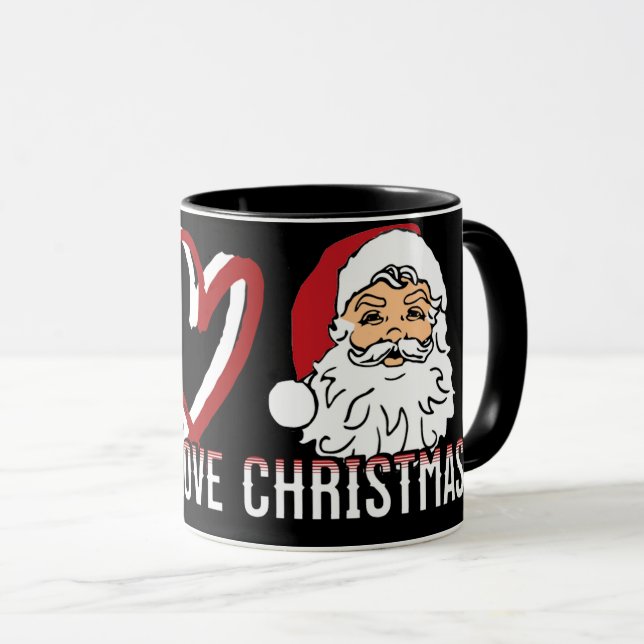 Caneca Paz e Amor Natal (Frente Esquerda)