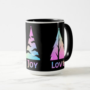 Caneca Paz Joy Amor Árvore de Natal Combo Mug, 15 oz