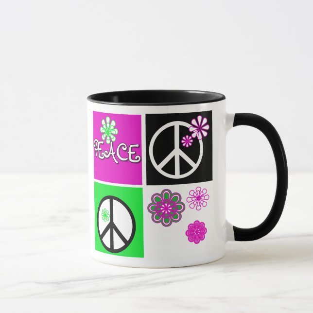Caneca Paz quente das cores (Direita)