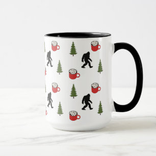 Caneca Pé Grande, Cacau Quente, Árvore De Pinheiro, Padrã