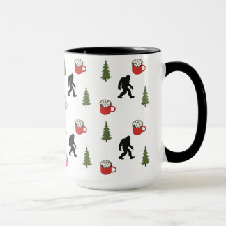 Caneca Pé Grande, Cacau Quente, Árvore De Pinheiro, Padrã