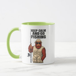 Caneca Pé Grande Mantém Calma E Vai Pescar Sasquatch Engr