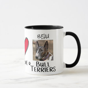 Caneca Peace Love Bull Terriers Dog Lovers