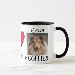 Caneca Peace Love Collies Dog Lovers Mug