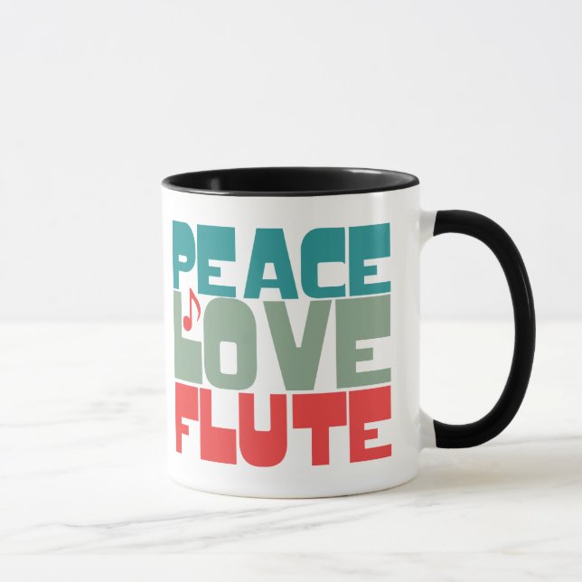 Caneca Peace Love Flute (Direita)