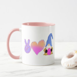 Caneca Peace Love Gnomo | Sublimação do Pastel de Páscoa 