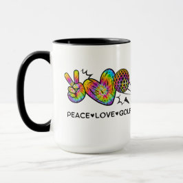 Caneca Peace Love Golf Tie-Dye