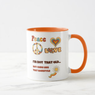 Caneca Peace Love Hairstyle