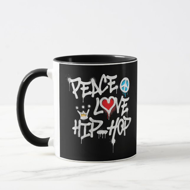 Caneca Peace Love Hip Hop Dancing (Esquerda)