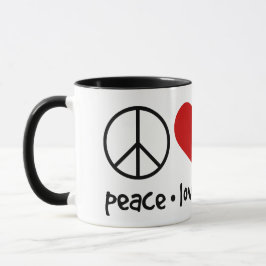 Caneca Peace Love Marinara Basil Deixa Cluster
