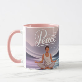 Caneca Peace Meditation Mug Lotus Position