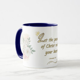 Caneca Peaceful Hearts Mug Colossians 3:15