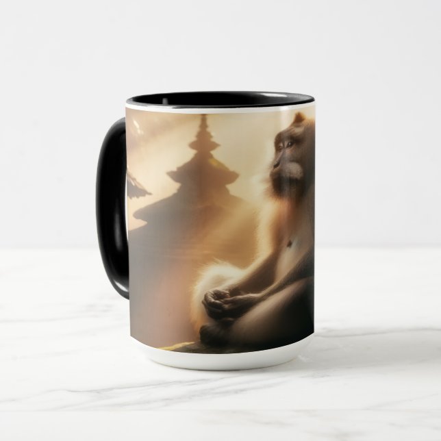 Caneca Peaceful Monkey Coffee (Frente Esquerda)