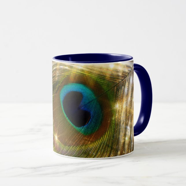 Caneca Peacock Feather Mug (Frente Esquerda)