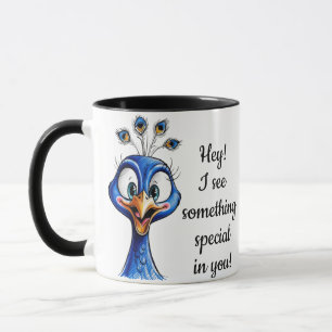 Caneca Peacock para melhorar o humor