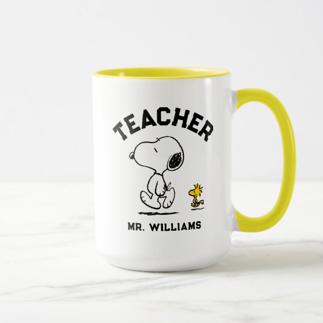 Caneca Peanuts Est. 1950 | Professor de Snoopy & Woodstoc (Direita)