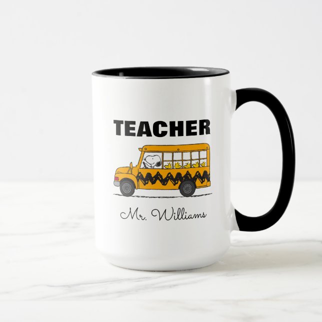 Caneca Peanuts | Snoopy Bus Driver Teacher (Direita)
