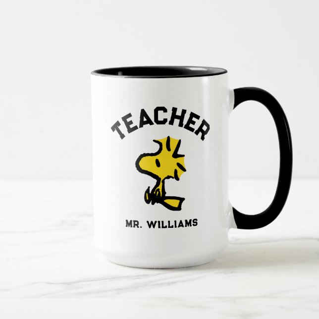 Caneca Peanuts | Woodstock Looking Ahead Teacher (Direita)