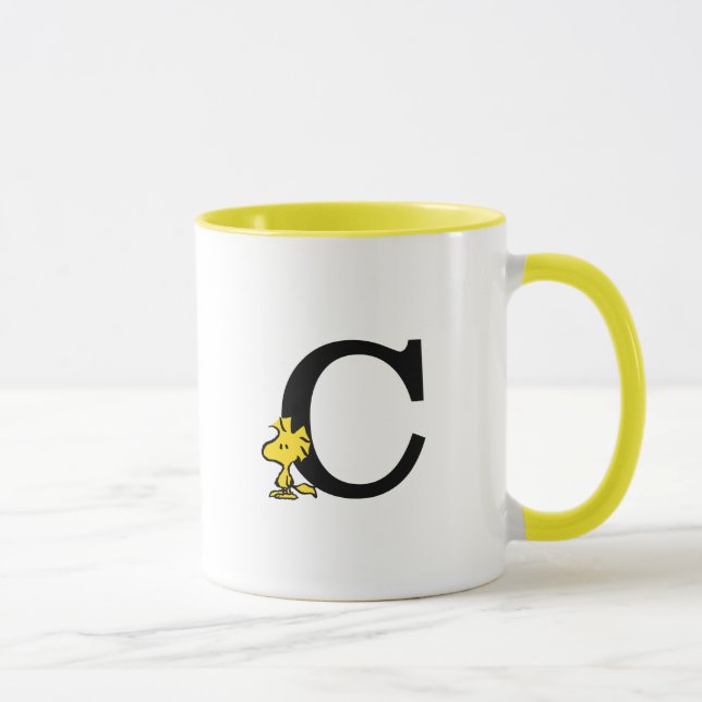 Caneca PEANUTS | Woodstock | Monograma C (Direita)