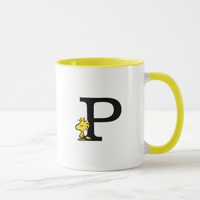 Caneca PEANUTS | Woodstock | Monograma P (Direita)