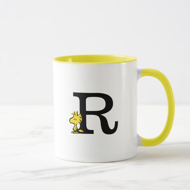 Caneca PEANUTS | Woodstock | Monograma R (Direita)