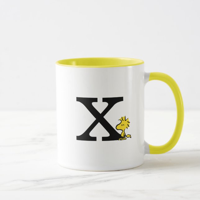 Caneca PEANUTS | Woodstock | Monograma X (Direita)