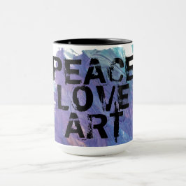 Caneca PEAVE LOVE ART type + fundo de pintura |