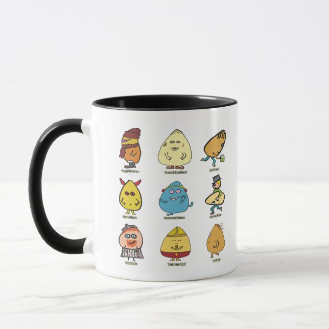 Caneca Peças de Ovo Engraçadas (Esquerda)