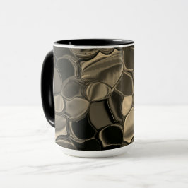 Caneca Pedaços castanhos, círculos e arredondados