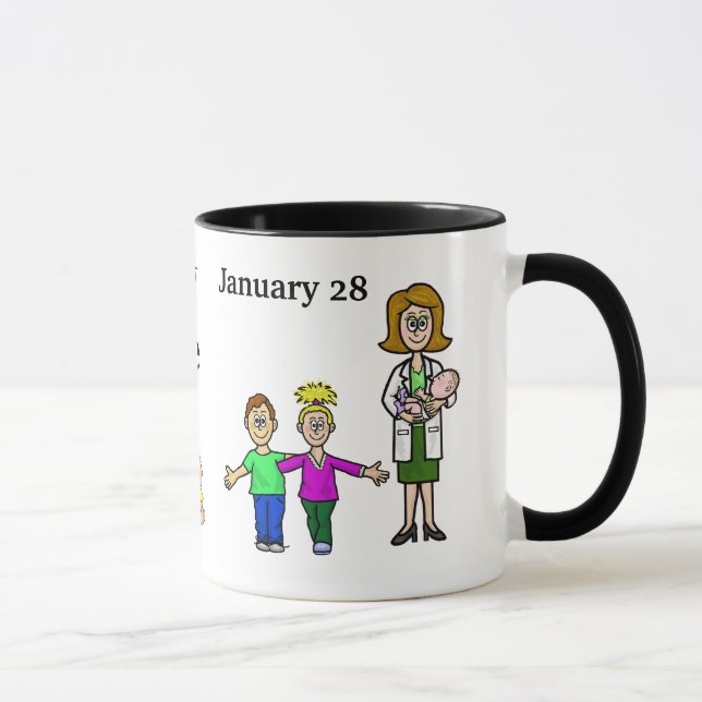 Caneca Pediatra feminino e Crianças Personalizam Mug (Direita)