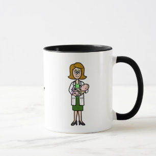 Caneca Pediatria Feminina Médica Segurando Bebê Mug