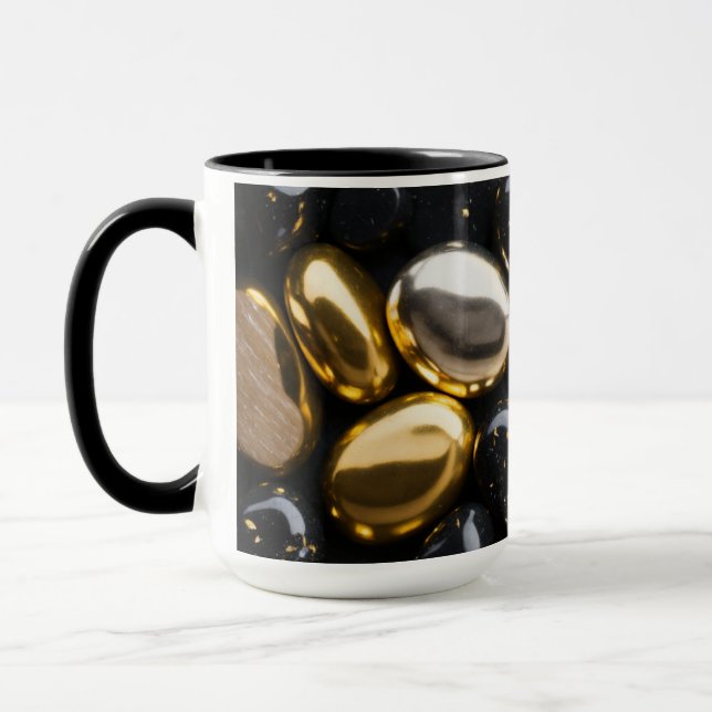 Caneca pedra negra Dourada (Esquerda)