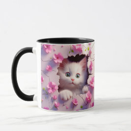 Caneca Peek-a-Boo Kitten Blossom Mug