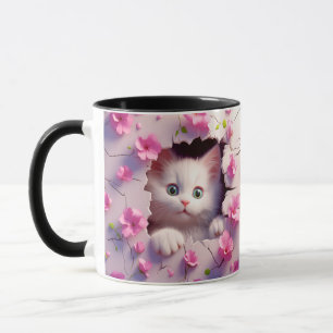 Caneca Peek-a-Boo Kitten Blossom Mug