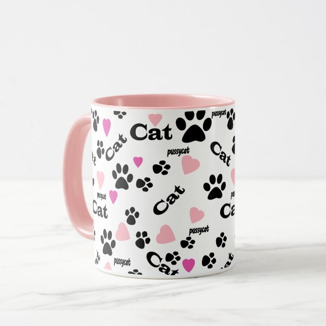 Caneca Pegadas de gato (Frente Esquerda)