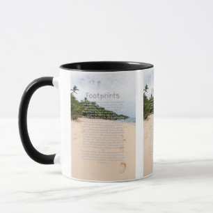 Caneca Pegadas Poema 2A Mug De Dois Tons