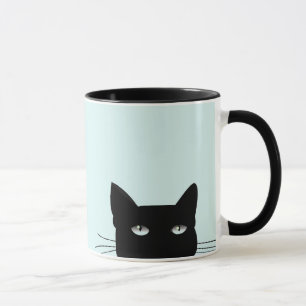 CANECA PEGANDO UM CAFÉ DE GATO PRETO