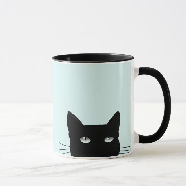 CANECA PEGANDO UM CAFÉ DE GATO PRETO (Direita)
