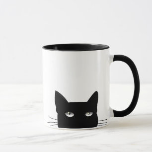 CANECA PEGANDO UM CAFÉ DE GATO PRETO
