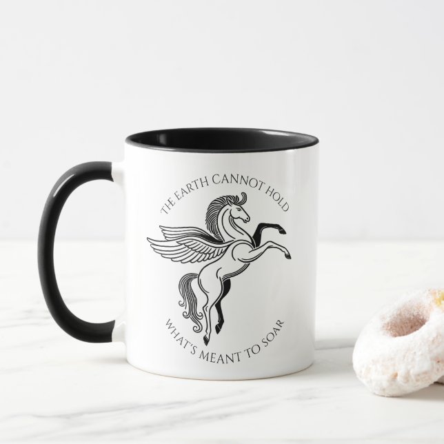 Caneca Pegasus Alado: Mitologia Grega Inspiracional (Com Donut)