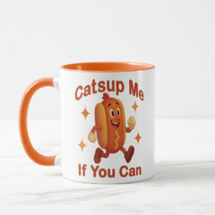 Caneca Pegue-Me Se Puder Engraçado Cachorro Quente - Ketc