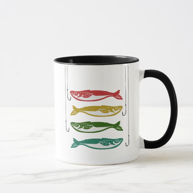 Caneca Peixe Colorido com Ganchos de Peixe (Direita)